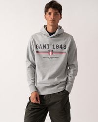 GANT - Graphic Pullover Hoodie - Lyst