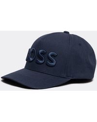 BOSS by HUGO BOSS - Sevile 6 Cotton-twill Five Panel Cap With Embroidered Logo - Lyst