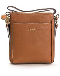 TAN in One Size Joules Womens Wimbourne Suede Cross Body Bag