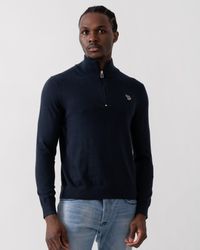 Paul Smith - Ps Zebra Badge 1/4 Zip Jumper - Lyst