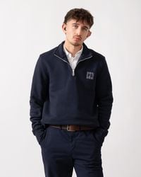 Paul Smith - Ps Reg Fit Half Zip Stitch Stripe Logo Sweatshirt - Lyst