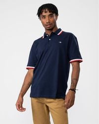 GANT - Double Tipped Short Sleeve Pique Rugger - Lyst