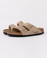 Birkenstock - Arizona Suede Leather Sandals - Lyst