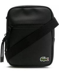 lacoste leather side bag
