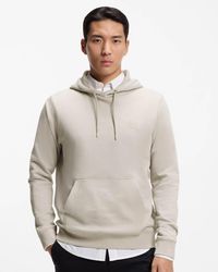 BOSS - Wetalk Pullover Hoodie With Logo Patch - Lyst