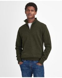 Barbour - Essential Lambswool Half-Zip Jumper - Lyst