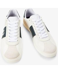 Fred Perry - B4 Textured Poly/Suede Trainers - Lyst