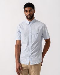 GANT - Regular Fit Classic Poplin Gingham Short Sleeve Shirt - Lyst