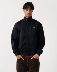Lacoste - Lightweight Water-Repellent Twill Harrington Jacket - Lyst