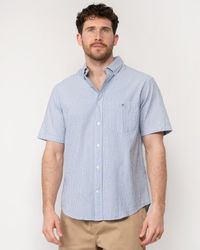 GANT - Regular Seersucker Stripe Short Sleeve Shirt - Lyst