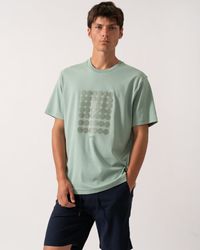 BOSS - Tee Interlock-Cotton T-Shirt With Circle Artwork - Lyst
