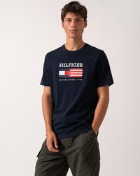 Tommy Hilfiger - Americana Monotype Flag Box T Shirt - Lyst