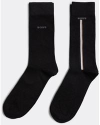 BOSS - Boss 2-Pack Regular Length Organic Cotton Blend Socks 001 - Lyst