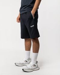 BOSS - Headlo 1 Cotton-blend Shorts With 3d-moulded Logo - Lyst