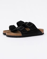 Birkenstock - Arizona Suede Leather Sandals - Lyst