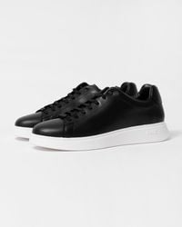 BOSS - Bulton Runn Polished Leather Trainers With Rubber Outsole Nos - Lyst