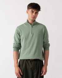 GANT - Classic Cotton Shield Logo Half Zip Jumper - Lyst