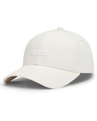 BOSS by HUGO BOSS - Zed Cotton-twill Six-panel Cap With Embroidered Logo - Lyst