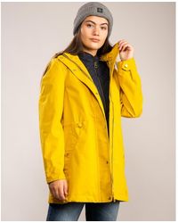 Joules Shoreside Waterproof A-line Coat - Yellow