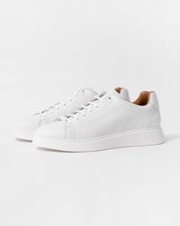 BOSS - Bulton Runn Polished Leather Trainers With Rubber Outsole Nos - Lyst