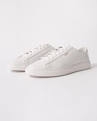 BOSS - Kieran Grained-Leather Trainers With Rubber Sole - Lyst