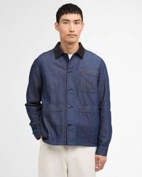 Barbour - Piligan Herringbone Denim Overshirt - Lyst