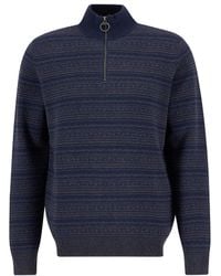 Barbour - Dartfield Half Zip Knitted Jumper - Lyst
