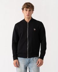 Paul Smith - Ps Regular Fit Zebra Logo Zip Bomber Jacket - Lyst
