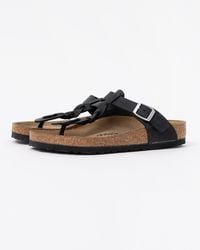 Birkenstock - Gizeh Braided Natural Oiled Leather Sandals - Lyst