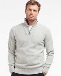 Barbour - Essential Lambswool Half-Zip Jumper - Lyst