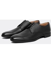 BOSS - Kensington Embossed Leather Derby Shoes With Rubber Outsole Nos - Lyst
