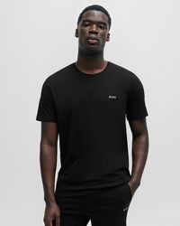 BOSS - Mix & Match Stretch-Cotton Regular Fit T-Shirt With Logo Detail Nos Size: M - Lyst