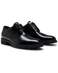 BOSS by HUGO BOSS Prindo Leather Derby Shoes in Black for Men Lyst