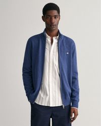 GANT - Casual Cotton Zip Cardigan , Size: L - Lyst