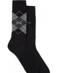 BOSS - 2 Pack Combed Cotton Argyle Socks - Lyst