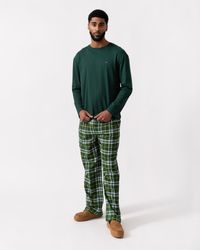 Tommy Hilfiger - Relaxed Flannel Print Long Sleeve Pyjama Set - Lyst
