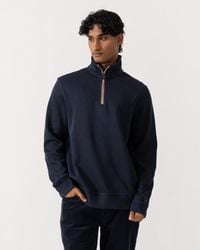 GANT - Sacker Rib Half Zip Sweatshirt - Lyst
