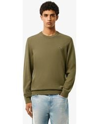 Lacoste - Organic Cotton Crew Neck Sweater - Lyst