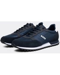 BOSS - Parkour L Running Style Trainers In Mixed Materials With Logo Details Nos - Lyst