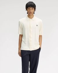 Fred Perry - Tonal Vertical Stripe Polo Shirt - Lyst