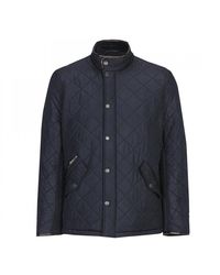 barbour powell quilted jacket blue