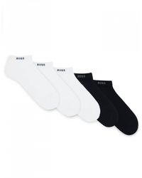 BOSS - As Uni Color 5-pack Cotton Blend Ankle Socks - Lyst