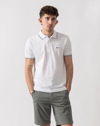 BOSS - Paddy Cotton-Piqué Polo Shirt With Contrast Logo - Lyst