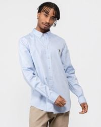 Paul Smith - Ps Long Sleeve Tailored Button Down Zebra Badge Shirt - Lyst
