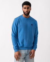 Belstaff - Crew Neck Sweatshirt With Logo Patch - Lyst