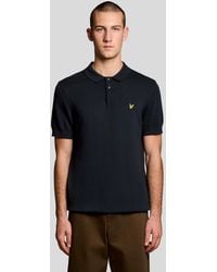 Lyle & Scott - Cotton Knitted Polo Shirt - Lyst