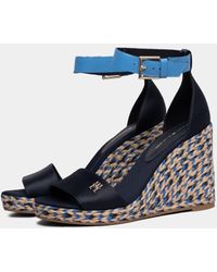 Tommy Hilfiger - Colorful High Wedge Satin Espadrilles - Lyst