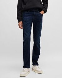 BOSS - Delaware Bo Slim Fit Comfort-Stretch Dark Jeans Nos - Lyst