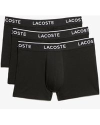 Lacoste - Pack Of 3 Casual Cotton Stretch Boxer Trunks 031, Size: L - Lyst