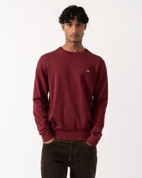 GANT - Classic Cotton Shield Logo Crew Neck Jumper - Lyst